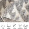 SAFAVIEH Area Rug 8×10 – Moroccan Tassel Shag Collection – Large – Ivory & Brown, Non-Shedding & Easy to Clean, Plush High-Low Texture, Ideal for Living Room, Bedroom, Dining Space (MTS688A)(Grey/Ivory)