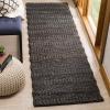 SAFAVIEH Area Rug 8×10 – Natural Fiber Collection – Large – Bleach, Handmade Jute, Braided Woven Design, Ideal for Living Room, Bedroom (NF212D)(Charcoal)