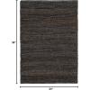 SAFAVIEH Area Rug 8×10 – Natural Fiber Collection – Large – Bleach, Handmade Jute, Braided Woven Design, Ideal for Living Room, Bedroom (NF212D)(Charcoal)