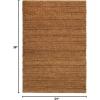 SAFAVIEH Area Rug 8×10 – Natural Fiber Collection – Large – Bleach, Handmade Jute, Braided Woven Design, Ideal for Living Room, Bedroom (NF212D)(Gold)
