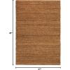 SAFAVIEH Area Rug 8×10 – Natural Fiber Collection – Large – Bleach, Handmade Jute, Braided Woven Design, Ideal for Living Room, Bedroom (NF212D)(Gold)