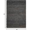 SAFAVIEH Area Rug 8×10 – Natural Fiber Collection – Large – Bleach, Handmade Jute, Braided Woven Design, Ideal for Living Room, Bedroom (NF212D)(Grey)