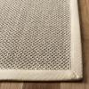 SAFAVIEH Area Rug 8×10 – Natural Fiber Collection – Large – Marble & Beige, Sisal, Woven Design with Border (NF143C)(Marble/Beige)