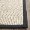 SAFAVIEH Area Rug 8×10 – Natural Fiber Collection – Large – Marble & Beige, Sisal, Woven Design with Border (NF143C)(Marble/Black)