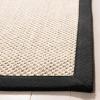 SAFAVIEH Area Rug 8×10 – Natural Fiber Collection – Large – Marble & Beige, Sisal, Woven Design with Border (NF143C)(Marble/Black)