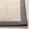 SAFAVIEH Area Rug 8×10 – Natural Fiber Collection – Large – Marble & Beige, Sisal, Woven Design with Border (NF143C)(Marble/Dark Grey)