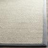 SAFAVIEH Area Rug 8×10 – Natural Fiber Collection – Large – Marble & Beige, Sisal, Woven Design with Border (NF143C)(Marble/Dark Grey)
