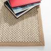 SAFAVIEH Area Rug 8×10 – Natural Fiber Collection – Large – Marble & Beige, Sisal, Woven Design with Border (NF143C)(Marble/Linen)