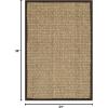 SAFAVIEH Area Rug 8×10 – Natural Fiber Collection – Large – Natural & Beige, Seagrass, Basketweave Pattern (NF114A)(Natural/Dark Brown)