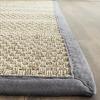 SAFAVIEH Area Rug 8×10 – Natural Fiber Collection – Large – Natural & Beige, Seagrass, Basketweave Pattern (NF114A)(Natural/Dark Grey)