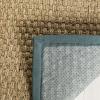 SAFAVIEH Area Rug 8×10 – Natural Fiber Collection – Large – Natural & Beige, Seagrass, Basketweave Pattern (NF114A)(Natural/Dusty Teal Blue)