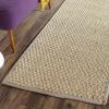 SAFAVIEH Area Rug 8×10 – Natural Fiber Collection – Large – Natural & Beige, Seagrass, Basketweave Pattern (NF114A)(Natural/Grey)