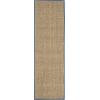 SAFAVIEH Area Rug 8×10 – Natural Fiber Collection – Large – Natural & Beige, Seagrass, Basketweave Pattern (NF114A)(Natural/Light Navy)