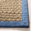 SAFAVIEH Area Rug 8×10 – Natural Fiber Collection – Large – Natural & Beige, Seagrass, Basketweave Pattern (NF114A)(Natural/Light Navy)