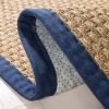 SAFAVIEH Area Rug 8×10 – Natural Fiber Collection – Large – Natural & Beige, Seagrass, Basketweave Pattern (NF114A)(Natural/Navy Blue)