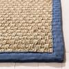SAFAVIEH Area Rug 8×10 – Natural Fiber Collection – Large – Natural & Beige, Seagrass, Basketweave Pattern (NF114A)(Natural/Navy Blue)