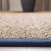 SAFAVIEH Area Rug 8×10 – Natural Fiber Collection – Large – Natural & Beige, Seagrass, Basketweave Pattern (NF114A)(Natural/Navy Blue)