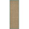 SAFAVIEH Area Rug 8×10 – Natural Fiber Collection – Large – Natural & Beige, Seagrass, Basketweave Pattern (NF114A)(Natural/Teal)