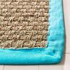 SAFAVIEH Area Rug 8×10 – Natural Fiber Collection – Large – Natural & Beige, Seagrass, Basketweave Pattern (NF114A)(Natural/Turquoise)