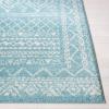 SAFAVIEH Area Rug 8×10 – Tulum Collection – Large – Ivory & Black, Moroccan Boho Distressed Design, Non-Shedding & Easy to Clean, Ideal for Living Room, Bedroom, Dining Space (TUL268D)(Turquoise/Ivory)