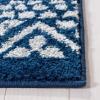 SAFAVIEH Area Rug 8×10 – Tulum Collection – Large – Ivory & Black, Moroccan Boho Distressed Design, Non-Shedding & Easy to Clean, Ideal for Living Room, Bedroom, Dining Space (TUL268D)(Navy/Ivory)
