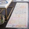 SAFAVIEH Area Rug 8×10 – Tulum Collection – Large – Ivory & Black, Moroccan Boho Distressed Design, Non-Shedding & Easy to Clean, Ideal for Living Room, Bedroom, Dining Space (TUL268D)(Ivory/Fuchsia)