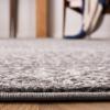 SAFAVIEH Area Rug 8×10 – Tulum Collection – Large – Ivory & Grey, Moroccan Boho Distressed Design, Non-Shedding & Easy to Clean, Ideal for Living Room, Bedroom, Dining Space (TUL264A)(Dark Grey/Ivory)