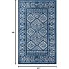 SAFAVIEH Area Rug 8×10 – Tulum Collection – Large – Ivory & Grey, Moroccan Boho Distressed Design, Non-Shedding & Easy to Clean, Ideal for Living Room, Bedroom, Dining Space (TUL264A)(Navy/Ivory)
