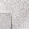 SAFAVIEH Area Rug 8×10 – Tulum Collection – Large – Ivory & Grey, Moroccan Boho Distressed Design, Non-Shedding & Easy to Clean, Ideal for Living Room, Bedroom, Dining Space (TUL264A)(Light Grey/Ivory)