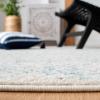 SAFAVIEH Area Rug 8×10 – Tulum Collection – Large – Ivory & Grey, Moroccan Boho Distressed Design, Non-Shedding & Easy to Clean, Ideal for Living Room, Bedroom, Dining Space (TUL264A)(Ivory/Turquoise)