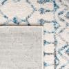SAFAVIEH Area Rug 8×10 – Tulum Collection – Large – Navy & Ivory, Moroccan Boho Distressed Design, Non-Shedding & Easy to Clean, Ideal for Living Room, Bedroom, Dining Space (TUL270N)(Ivory/Turquoise)