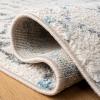 SAFAVIEH Area Rug 8×10 – Tulum Collection – Large – Navy & Ivory, Moroccan Boho Distressed Design, Non-Shedding & Easy to Clean, Ideal for Living Room, Bedroom, Dining Space (TUL270N)(Ivory/Turquoise)