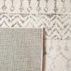 SAFAVIEH Area Rug 8×10 – Tulum Collection – Large – Navy & Ivory, Moroccan Boho Distressed Design, Non-Shedding & Easy to Clean, Ideal for Living Room, Bedroom, Dining Space (TUL270N)(Ivory/Grey)