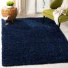 SAFAVIEH Athens Shag Collection Area Rug – 5’1″ x 7’6″, Dark Grey, Non-Shedding & Easy to Clean, Ideal for Living Room, Bedroom, Dining Space (SGA119C)(Navy)