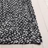 SAFAVIEH Braided Collection Accent Rug – 3′ x 5′, Red & Multi, Handmade Woven Cotton, Boho Reversible Style, Ideal for Living Room, Bedroom (BRD210A)(Black/Ivory)