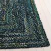 SAFAVIEH Braided Collection Accent Rug – 3′ x 5′, Red & Multi, Handmade Woven Cotton, Boho Reversible Style, Ideal for Living Room, Bedroom (BRD210A)(Dark Green/Blue)