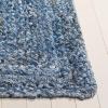 SAFAVIEH Braided Collection Accent Rug – 3′ x 5′, Red & Multi, Handmade Woven Cotton, Boho Reversible Style, Ideal for Living Room, Bedroom (BRD210A)(Denim/Blue)