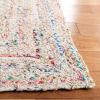 SAFAVIEH Braided Collection Accent Rug – 3′ x 5′, Red & Multi, Handmade Woven Cotton, Boho Reversible Style, Ideal for Living Room, Bedroom (BRD210A)(Ivory/Multi)