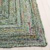SAFAVIEH Braided Collection Accent Rug – 3′ x 5′, Red & Multi, Handmade Woven Cotton, Boho Reversible Style, Ideal for Living Room, Bedroom (BRD210A)(Light Green/Sage)