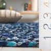 SAFAVIEH Braided Collection Accent Rug – 3′ x 5′, Red & Multi, Handmade Woven Cotton, Boho Reversible Style, Ideal for Living Room, Bedroom (BRD210A)(Navy/Blue)