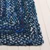 SAFAVIEH Braided Collection Accent Rug – 3′ x 5′, Red & Multi, Handmade Woven Cotton, Boho Reversible Style, Ideal for Living Room, Bedroom (BRD210A)(Navy/Blue)