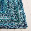 SAFAVIEH Braided Collection Accent Rug – 3′ x 5′, Red & Multi, Handmade Woven Cotton, Boho Reversible Style, Ideal for Living Room, Bedroom (BRD210A)(Teal/Blue)