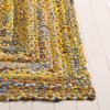 SAFAVIEH Braided Collection Accent Rug – 3′ x 5′, Red & Multi, Handmade Woven Cotton, Boho Reversible Style, Ideal for Living Room, Bedroom (BRD210A)(Yellow/Brown)
