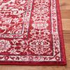 SAFAVIEH Brentwood Collection Area Rug – 8′ x 10′, Navy & Light Grey, Medallion Distressed Design, Non-Shedding & Easy Care, Ideal for High Traffic Areas in Living Room, Bedroom (BNT832M)(Red/Ivory)