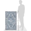 SAFAVIEH Brentwood Collection Area Rug – 8′ x 10′, Navy & Light Grey, Medallion Distressed Design, Non-Shedding & Easy Care, Ideal for High Traffic Areas in Living Room, Bedroom (BNT832M)(Navy/Light Grey)