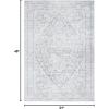 SAFAVIEH Brentwood Collection Area Rug – 8′ x 10′, Navy & Light Grey, Medallion Distressed Design, Non-Shedding & Easy Care, Ideal for High Traffic Areas in Living Room, Bedroom (BNT832M)(Light Grey/Ivory)