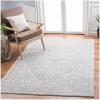 SAFAVIEH Brentwood Collection Area Rug – 8′ x 10′, Navy & Light Grey, Medallion Distressed Design, Non-Shedding & Easy Care, Ideal for High Traffic Areas in Living Room, Bedroom (BNT832M)(Light Grey/Ivory)