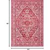 SAFAVIEH Brentwood Collection Area Rug – 8′ x 10′, Navy & Light Grey, Medallion Distressed Design, Non-Shedding & Easy Care, Ideal for High Traffic Areas in Living Room, Bedroom (BNT832M)(Red/Ivory)