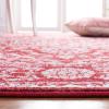SAFAVIEH Brentwood Collection Area Rug – 8′ x 10′, Navy & Light Grey, Medallion Distressed Design, Non-Shedding & Easy Care, Ideal for High Traffic Areas in Living Room, Bedroom (BNT832M)(Red/Ivory)