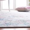 SAFAVIEH Brentwood Collection Area Rug – 8′ x 10′, Navy & Light Grey, Medallion Distressed Design, Non-Shedding & Easy Care, Ideal for High Traffic Areas in Living Room, Bedroom (BNT832M)(Ivory/Blue)